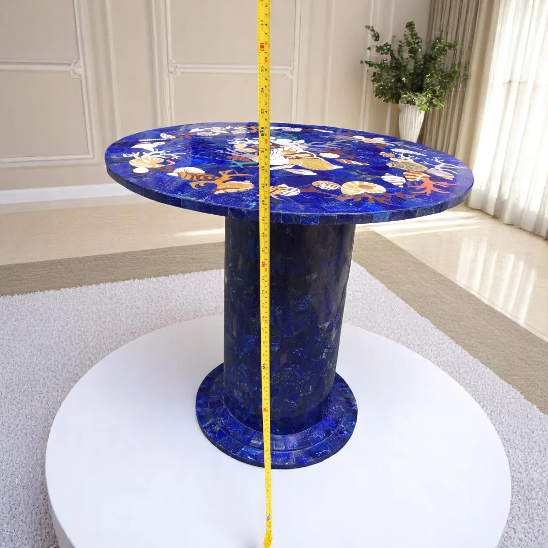 Lapis Blue Marble Countertop Patio Table : A Modern Choice